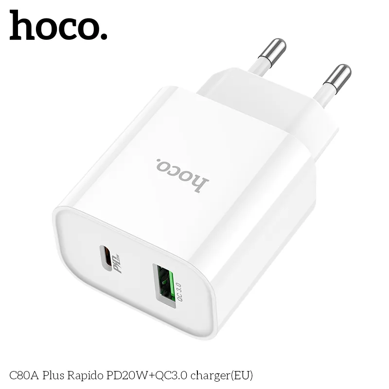Trải nghiệm sạc nhanh, an toàn với công suất tối đa 20W Type-C và 18W USB-A