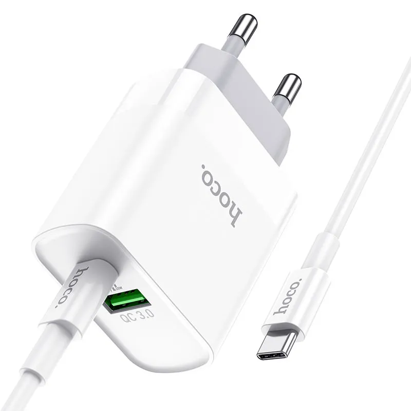 Bộ Sạc Hoco C80A Rapido với kiểu dáng hiện đại, chất liệu PC chống cháy
