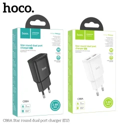 Củ Sạc Hoco C88A Star round hai cổng (EU)