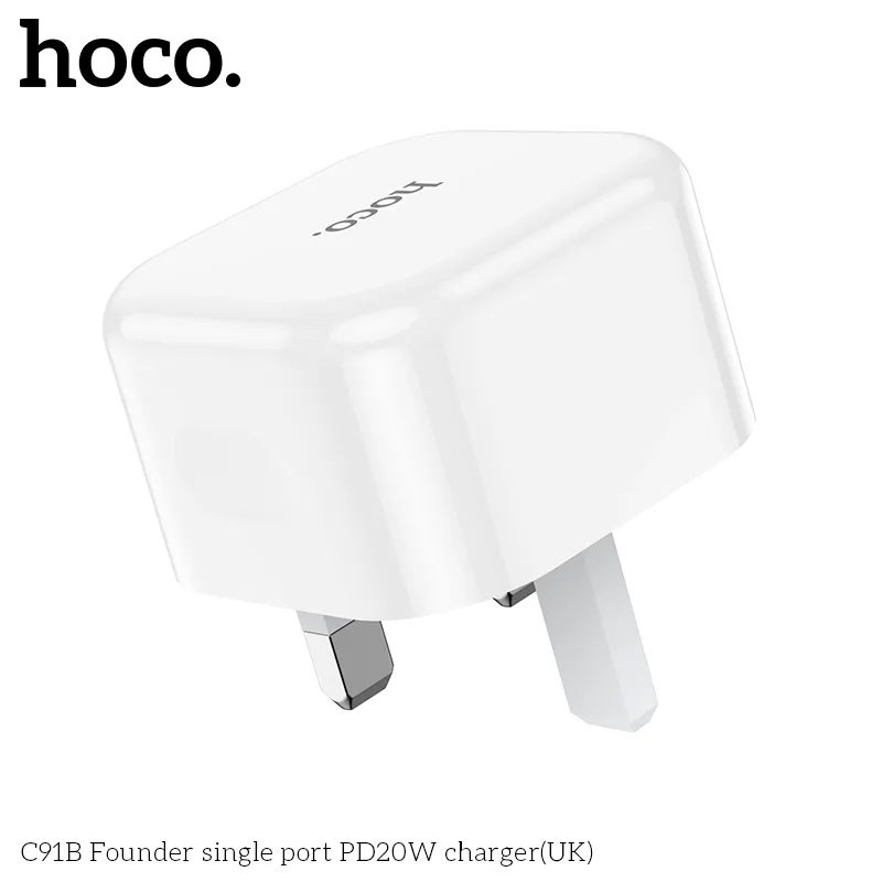 Củ Sạc PD20W Hoco C91B Founder (UK) công suất 20W hỗ trợ sạc nhanh PD
