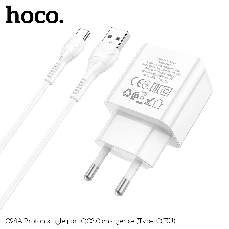Công suất đầu ra USB-A 18W hỗ trợ QC3.0 sạc nhanh hiệu quả