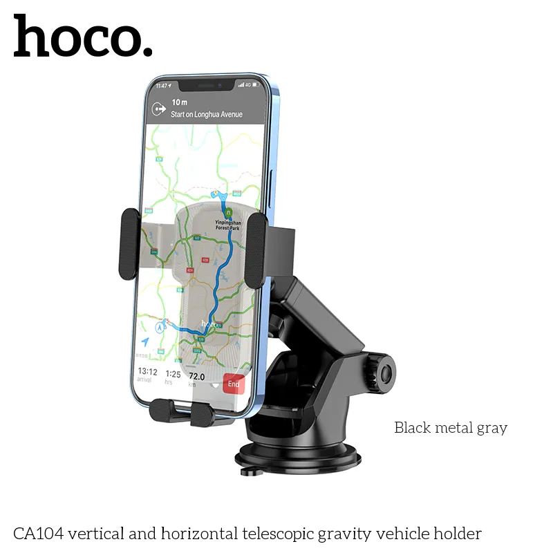 Giá đỡ ô tô Hoco CA104 kích thước nhỏ gọn phù hợp điện thoại 4.5-7 inch