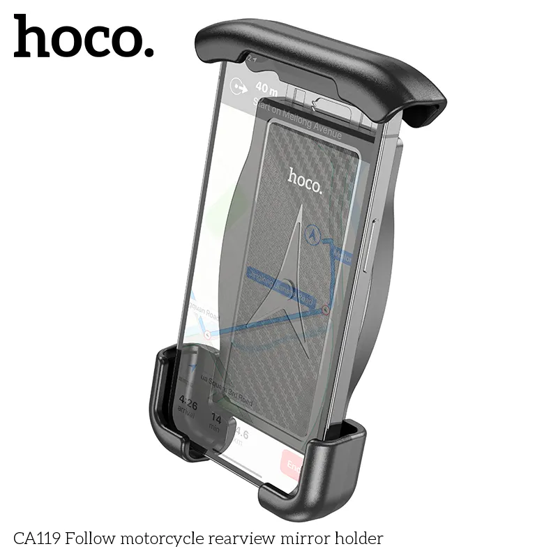 Giá Đỡ Ô Tô Hoco CA119 kích thước 175x100x80mm, trọng lượng nhẹ, phù hợp điện thoại 4.5-7.0 inch