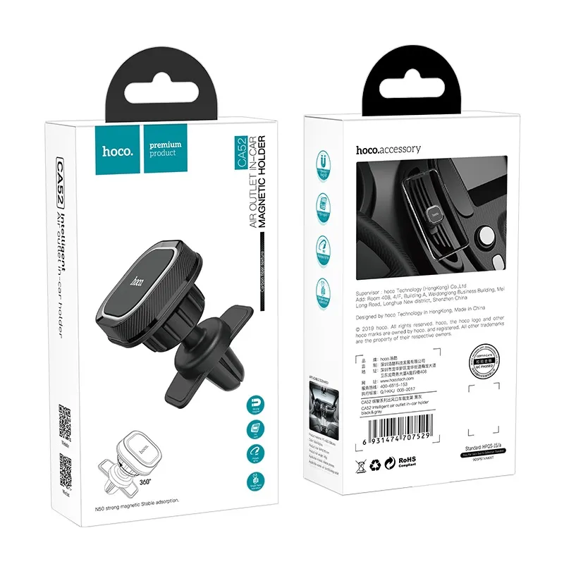 Giá Đỡ Ô Tô Hoco CA52 Intelligent (Air Outlet) thiết kế hiện đại tiện lợi cho mọi dòng xe