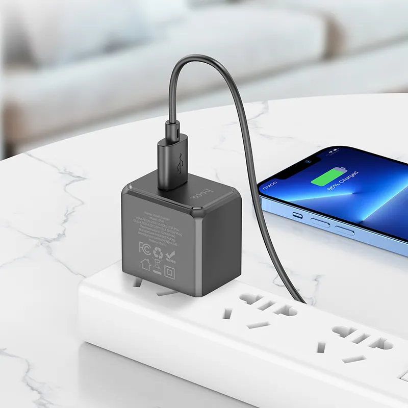Bộ Sạc Kèm Dây iP Hoco CS11 Ocean (US) kiểu dáng hiện đại, màu xanh đại dương