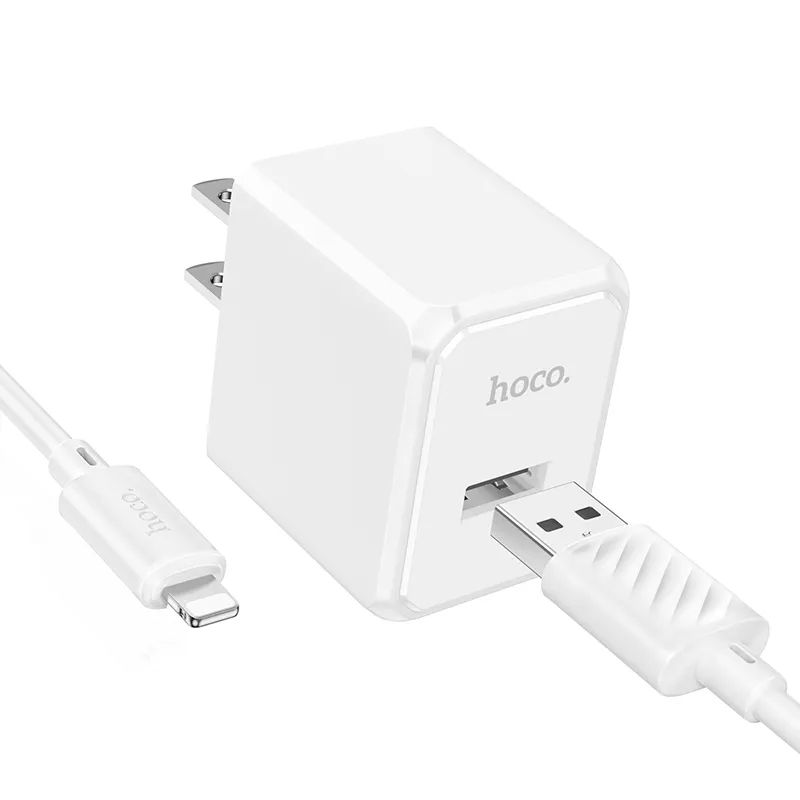 Tính năng chi tiết Bộ Sạc Kèm Dây iP Hoco CS11 Ocean (US) USB-A 5V/2.1A, cáp 1m