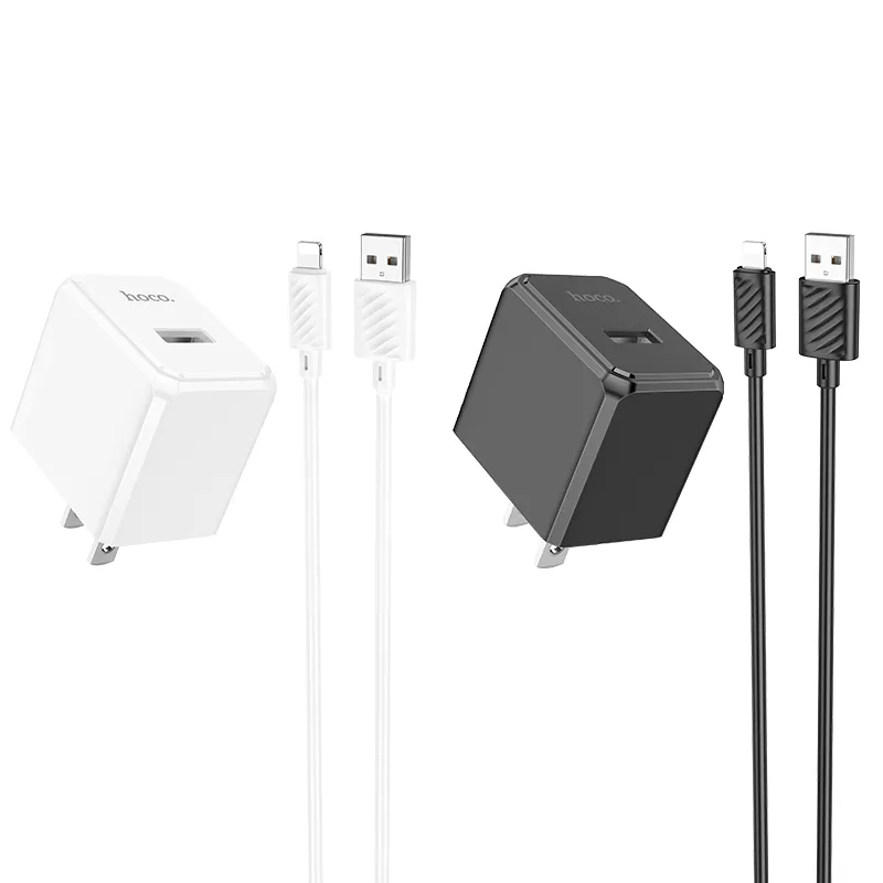 Kích thước Bộ Sạc Kèm Dây iP Hoco CS11 Ocean (US) 55x41x32mm, nhẹ 53g
