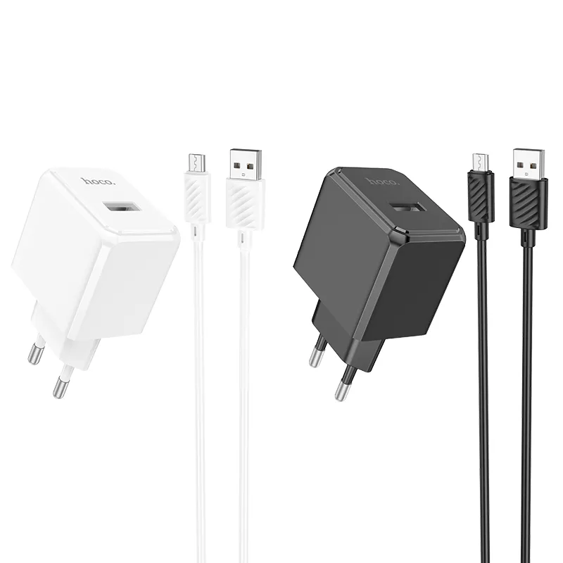 Bộ Sạc Kèm Dây Micro Hoco CS11A Ocean (EU) chất liệu bền, thiết kế nhỏ gọn, phù hợp mọi thiết bị