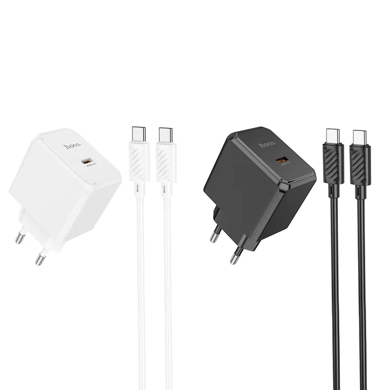 Bộ Sạc Kèm Dây Type-C to Type-C Hoco CS13A Ocean PD20W (EU) thiết kế nhỏ gọn, tiện lợi