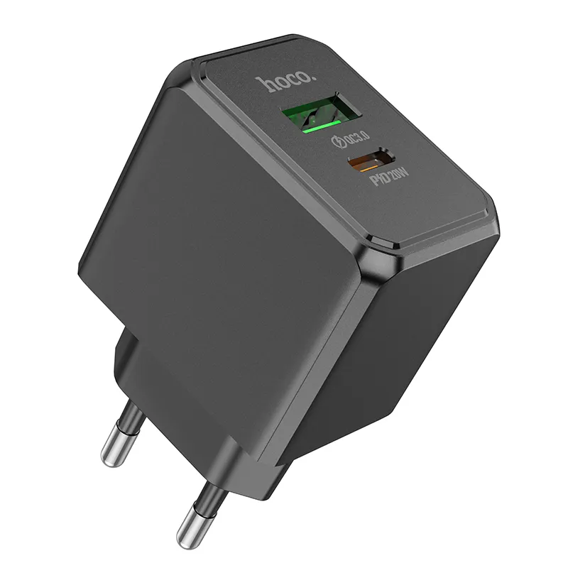 Củ Sạc PD20W+QC3.0 Hoco CS14A Ocean (EU) chất liệu PC+ABS bền bỉ chống cháy
