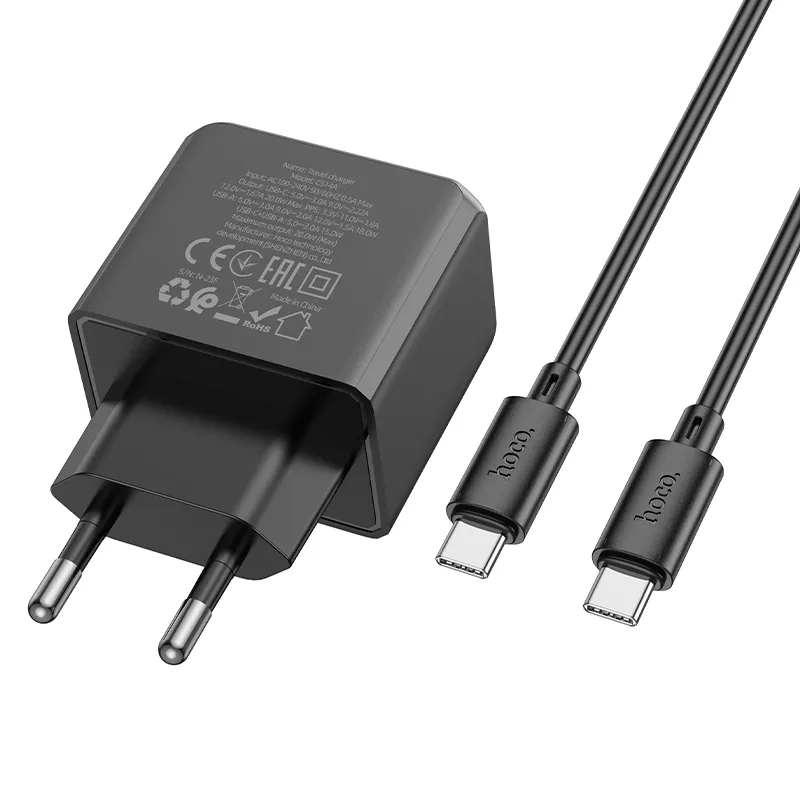 Tính năng chi tiết: phích cắm EU, công suất Type-C 20W và USB-A 18W