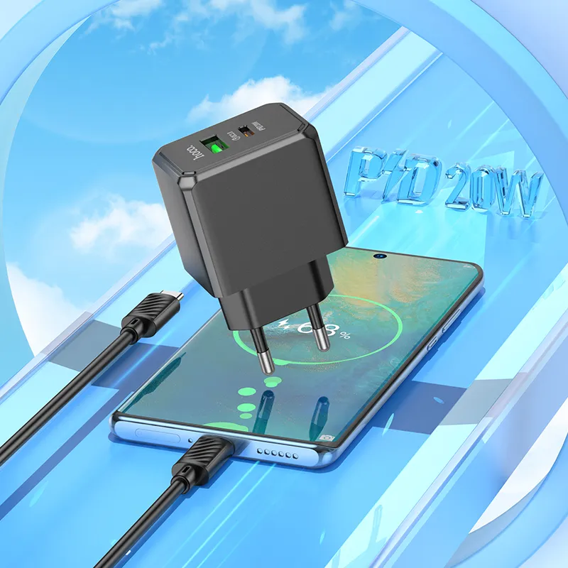 Đóng gói kèm dây cáp Type-C to Type-C dài 1m thuận tiện sử dụng