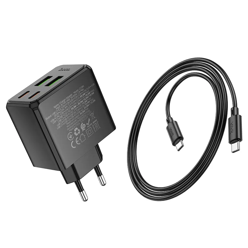 Tính năng chi tiết gồm 2 cổng USB-C, 2 cổng USB-A, hỗ trợ PD, QC, AFC, sạc nhanh đa chế độ