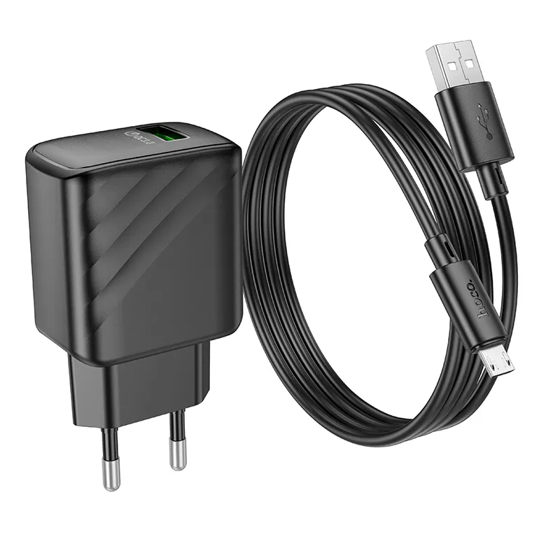 Tính năng chi tiết gồm USB-A 18W, cáp micro dài 1m, tương thích cao