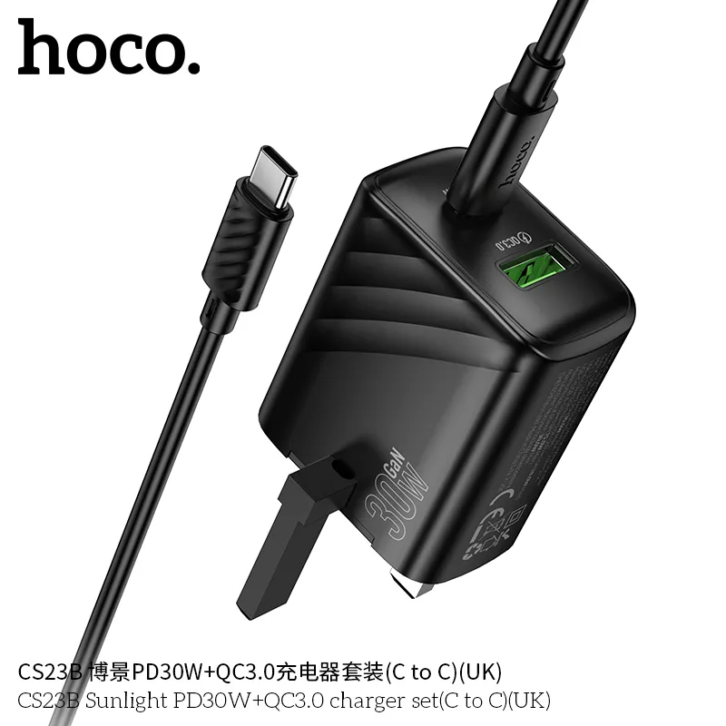 Đóng gói bao gồm cáp C to C dài 1m và bộ sạc nhỏ gọn tiện dụng