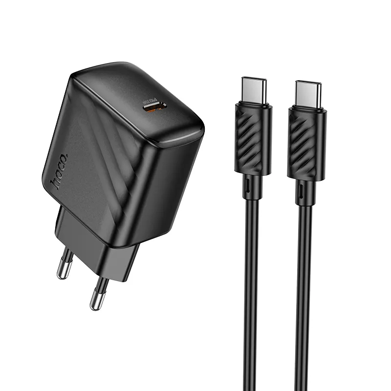 Bộ sạc kèm dây C to C Hoco CS24A Puerto PD25W (EU) thiết kế nhỏ gọn tiện lợi