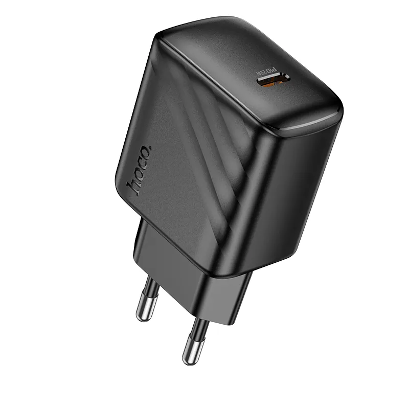 Củ sạc PD25W Hoco CS24A Puerto (EU) thiết kế nhỏ gọn, tiện lợi cho sạc nhanh an toàn