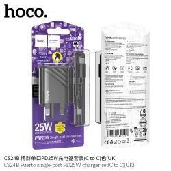 Bộ Sạc Kèm Dây C to C Hoco CS24B Puerto PD25W (UK)