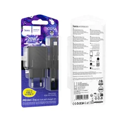Bộ Sạc Kèm Dây C to C Hoco CS25A Rico PD20W+QC3.0 (EU)