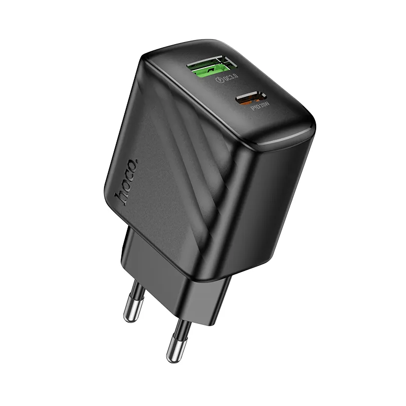 Củ Sạc PD20W+QC3.0 Hoco CS25A Rico (EU) thiết kế nhỏ gọn màu trắng chuẩn EU