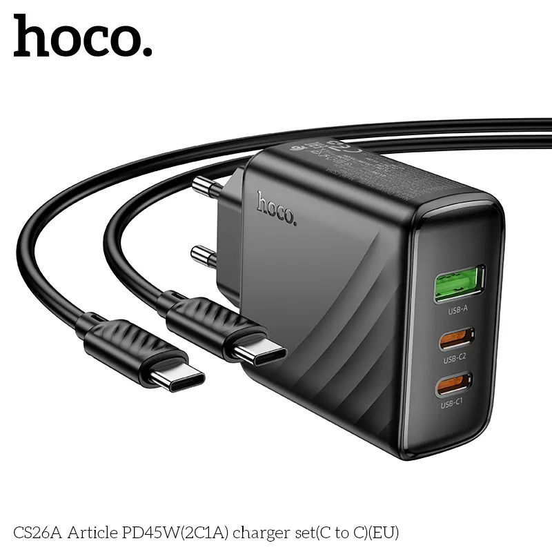 Công năng sạc nhanh PD 45W, hỗ trợ đa chuẩn QC, FCP, AFC, sạc đa thiết bị hiệu quả