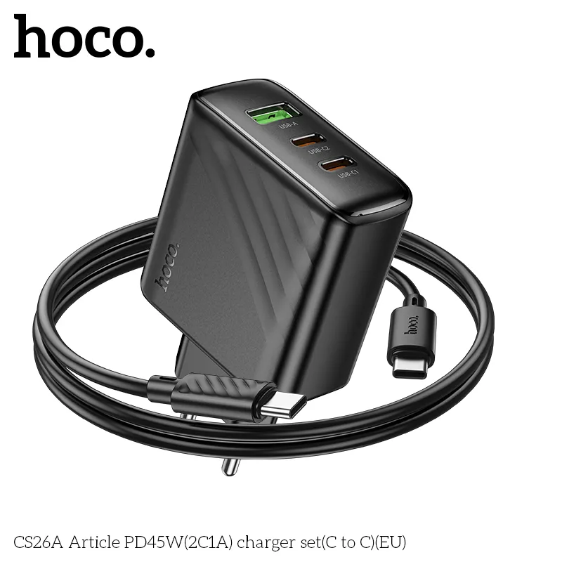 Tính năng chi tiết sạc đồng thời nhiều cổng, tổng công suất tối đa 45W, tiện lợi cho di động