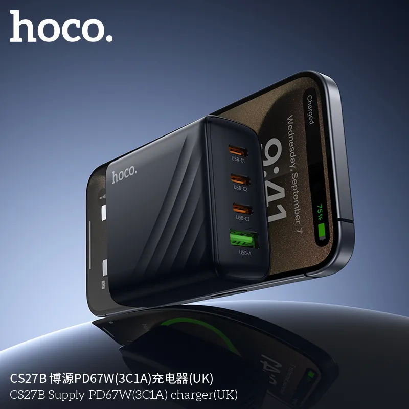 Củ Sạc PD67W Hoco CS27B Supply (UK) thiết kế nhỏ gọn, hiệu năng cao