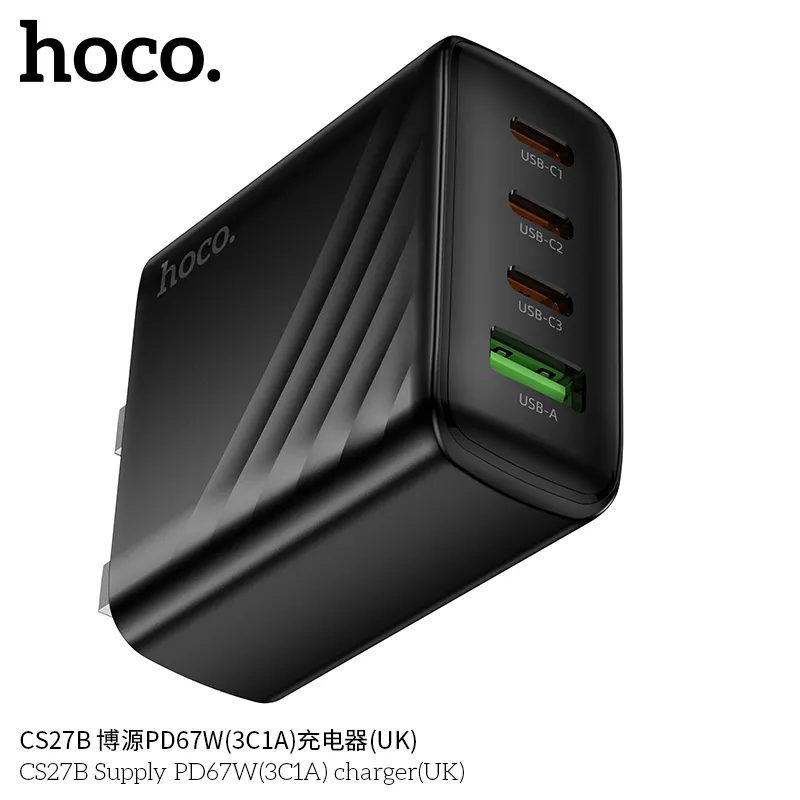 Củ Sạc PD67W Hoco CS27B Supply (UK) thương hiệu Hoco uy tín phân phối chính hãng