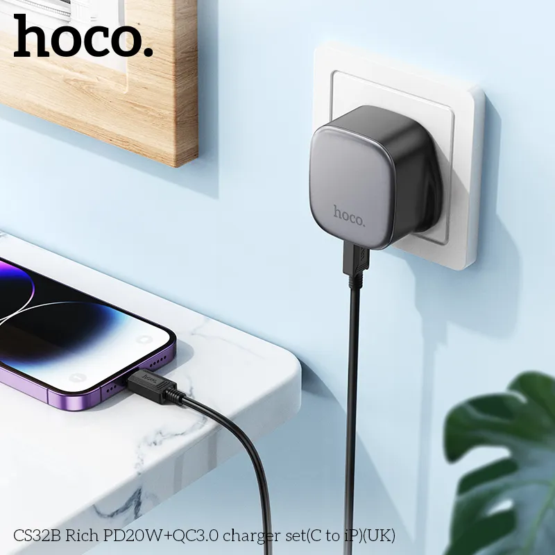 Bộ Sạc PD20W+QC3.0 hỗ trợ sạc nhanh đa chế độ, tương thích nhiều thiết bị