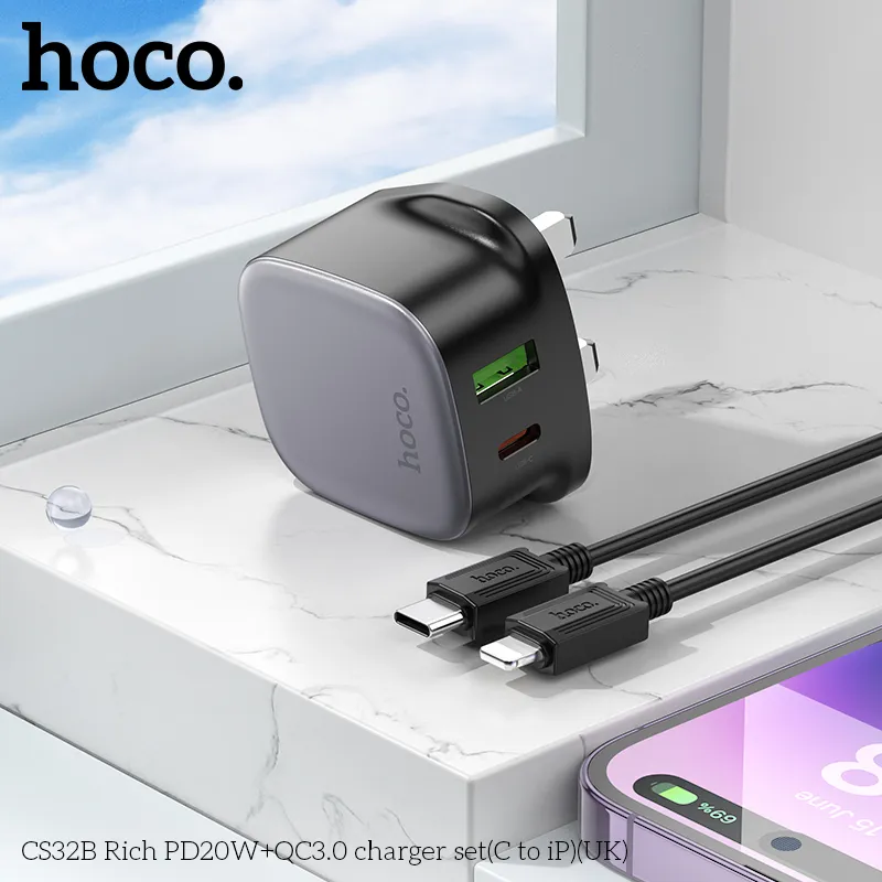 Tính năng chi tiết với công suất Type-C 20W, USB-A 18W, hỗ trợ sạc đồng thời 2 cổng