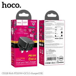 Củ Sạc PD20W+QC3.0 Hoco CS32B Rich (UK)