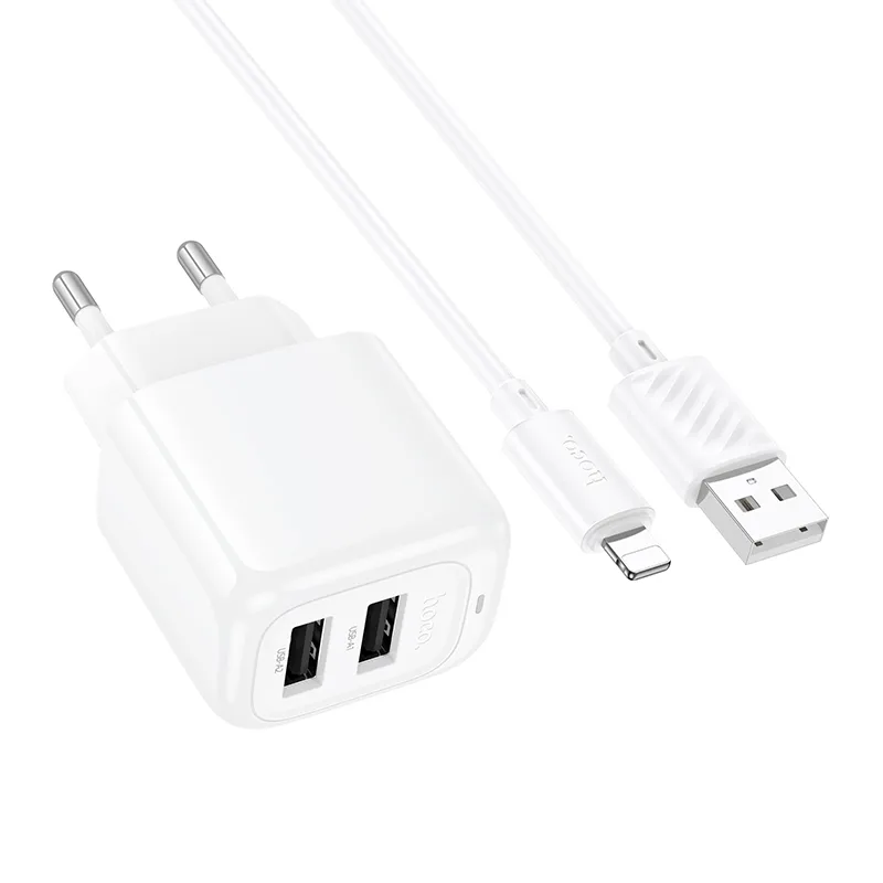 Công năng mạnh mẽ với 2 cổng USB-A, tổng công suất 5V/2.4A