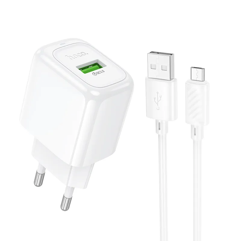 Bộ Sạc Kèm Dây Micro Hoco CS52A Surplus QC3.0 (EU) thiết kế gọn nhẹ tiện dụng