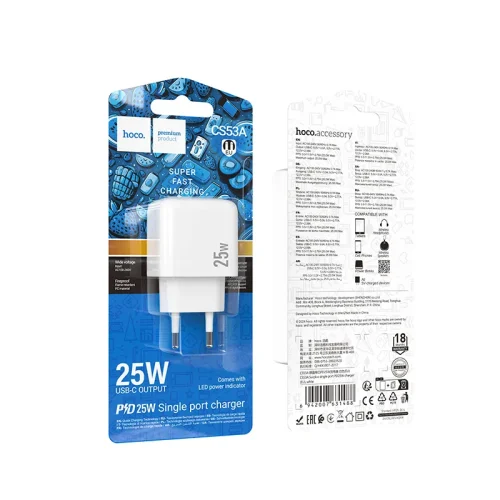 Củ Sạc PD25W Hoco CS53A Surplus (EU)
