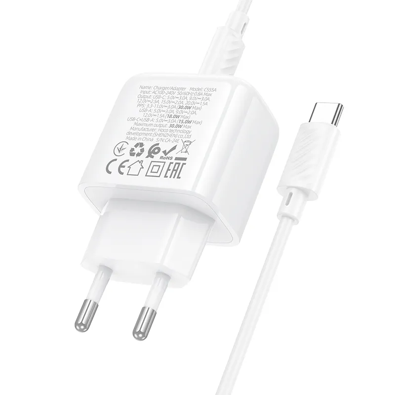 Tính năng chi tiết gồm 2 cổng Type-C và USB-A, hỗ trợ đa chuẩn sạc nhanh