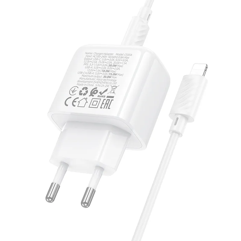 Tính năng chi tiết sạc Type-C 30W và USB-A 18W đa chuẩn