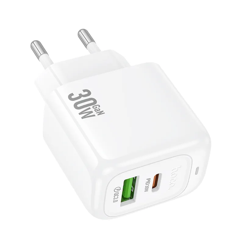 Củ Sạc PD30W+QC3.0 Hoco CS55A Surplus (EU) công suất 30W cho Type-C và 18W cho USB-A, sạc nhanh đa chuẩn