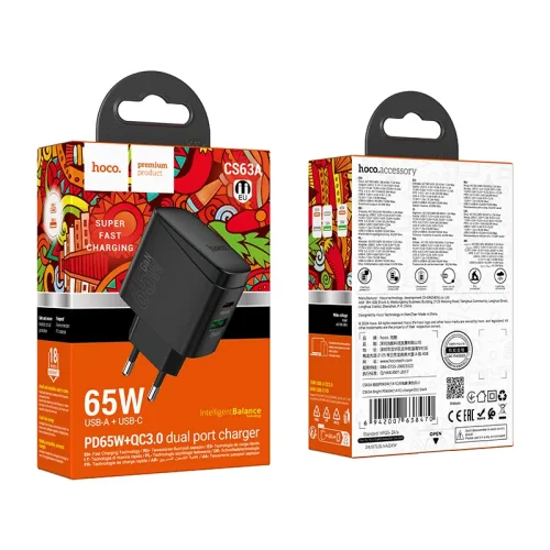 Củ Sạc PD65W Hoco CS63A Bright (EU)