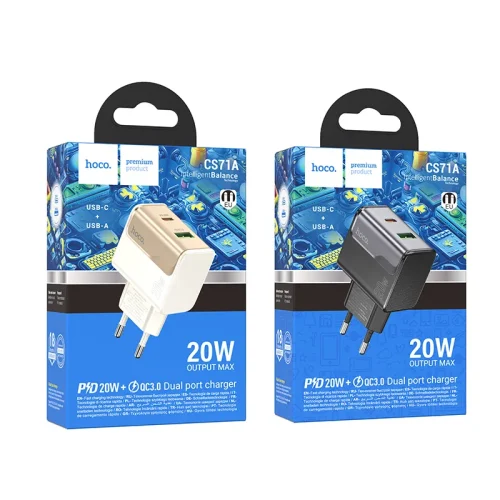 Củ Sạc PD20W+QC3.0 Hoco CS71A Star Speed (EU)