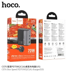 Củ Sạc PD70W Hoco CS76 Star Speed hai cổng (US)