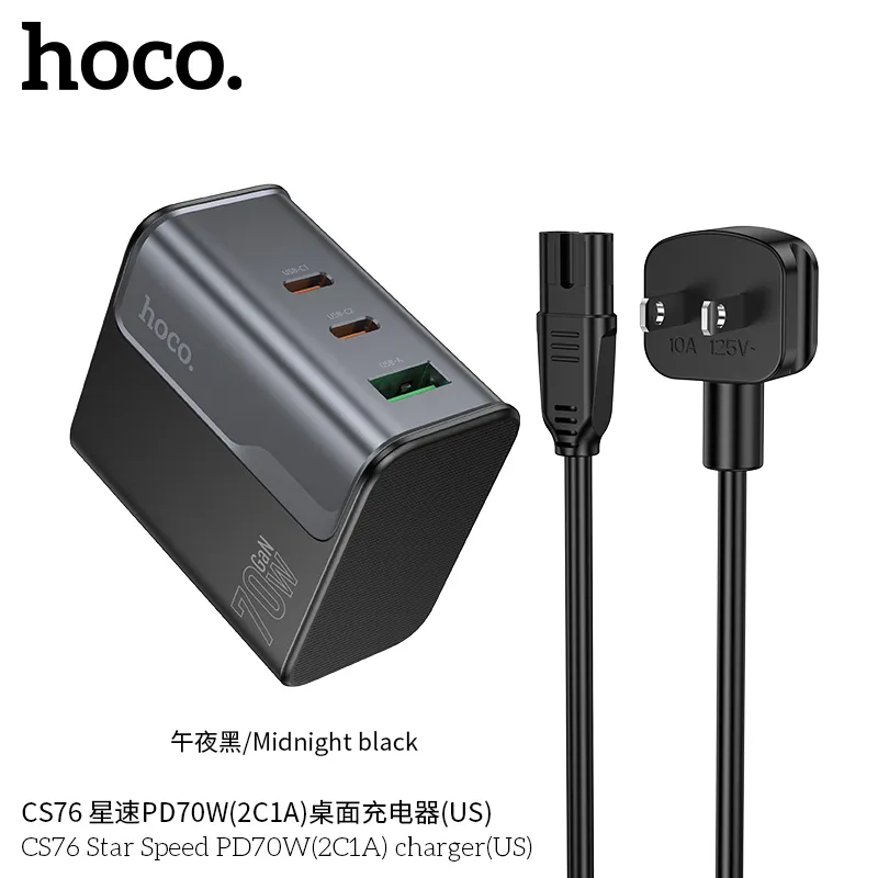 Thương hiệu Hoco củ sạc PD70W CS76 Star Speed uy tín, bền bỉ, chính hãng