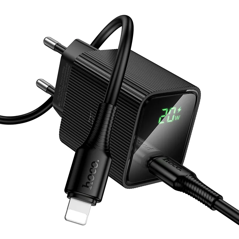 Thiết kế tinh tế chắc chắn của bộ sạc Hoco CS82A với phích cắm EU tiện lợi