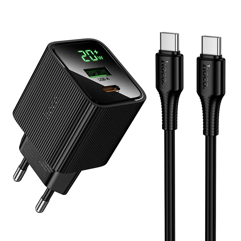Bộ Sạc Kèm Dây C to C Hoco CS83A thiết kế nhỏ gọn đa năng công suất PD20W+QC3.0
