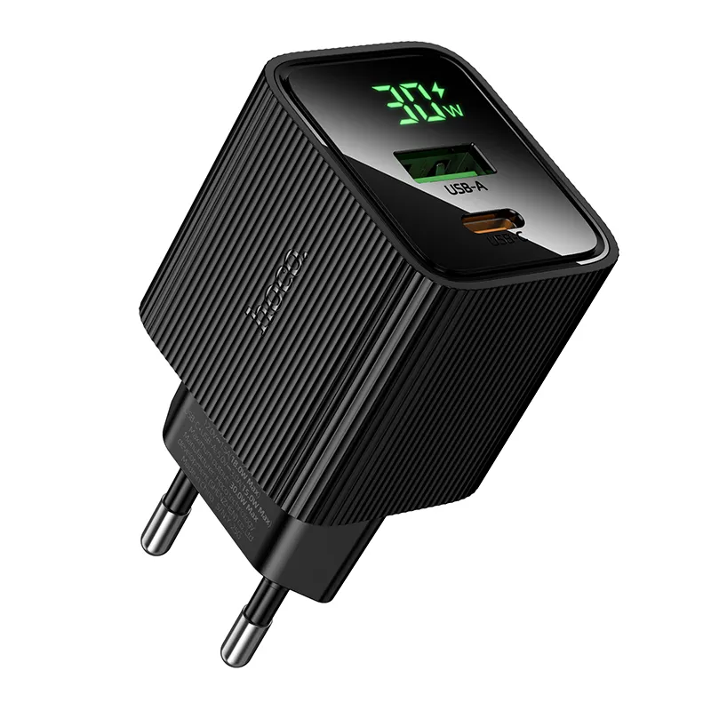 Củ Sạc PD30W+QC3.0 Hoco CS84A Excellent với màn hình kỹ thuật số EU thiết kế nhỏ gọn và hiện đại