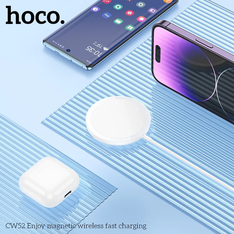 Sạc Không Dây Hoco CW52 Enjoy thiết kế tinh tế, cho sạc nhanh tiện lợi