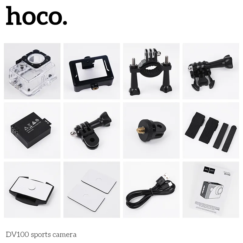 Camera Thể Thao Hoco DV100 hiệu năng cao với cảm biến Lingtong GP2247 GC1054