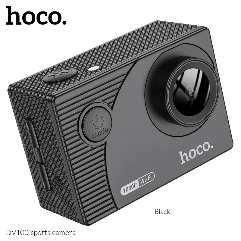 Trải nghiệm quay video sắc nét màn hình IPS HD 2.0 inch Camera Thể Thao Hoco DV100