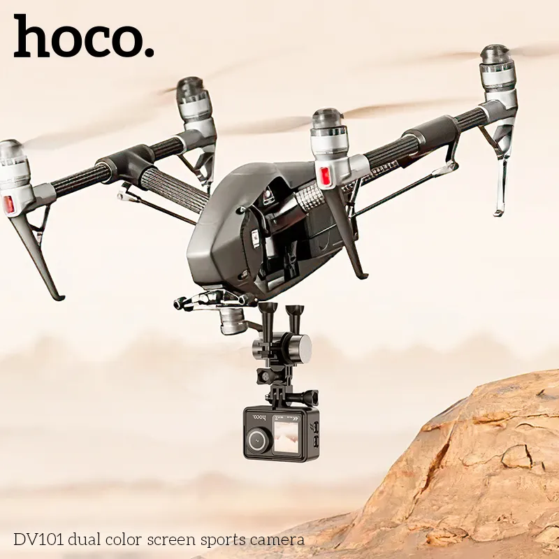 Camera Thể Thao Hoco DV101 màn hình kép thiết kế nhỏ gọn chất liệu ABS chống nước hiệu năng cao