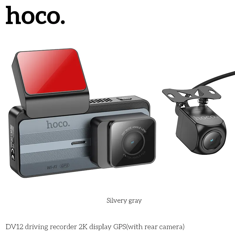 Camera Hành Trình 2K GPS Kèm Camera Sau Hoco DV12 với thiết kế gọn nhẹ và hiện đại