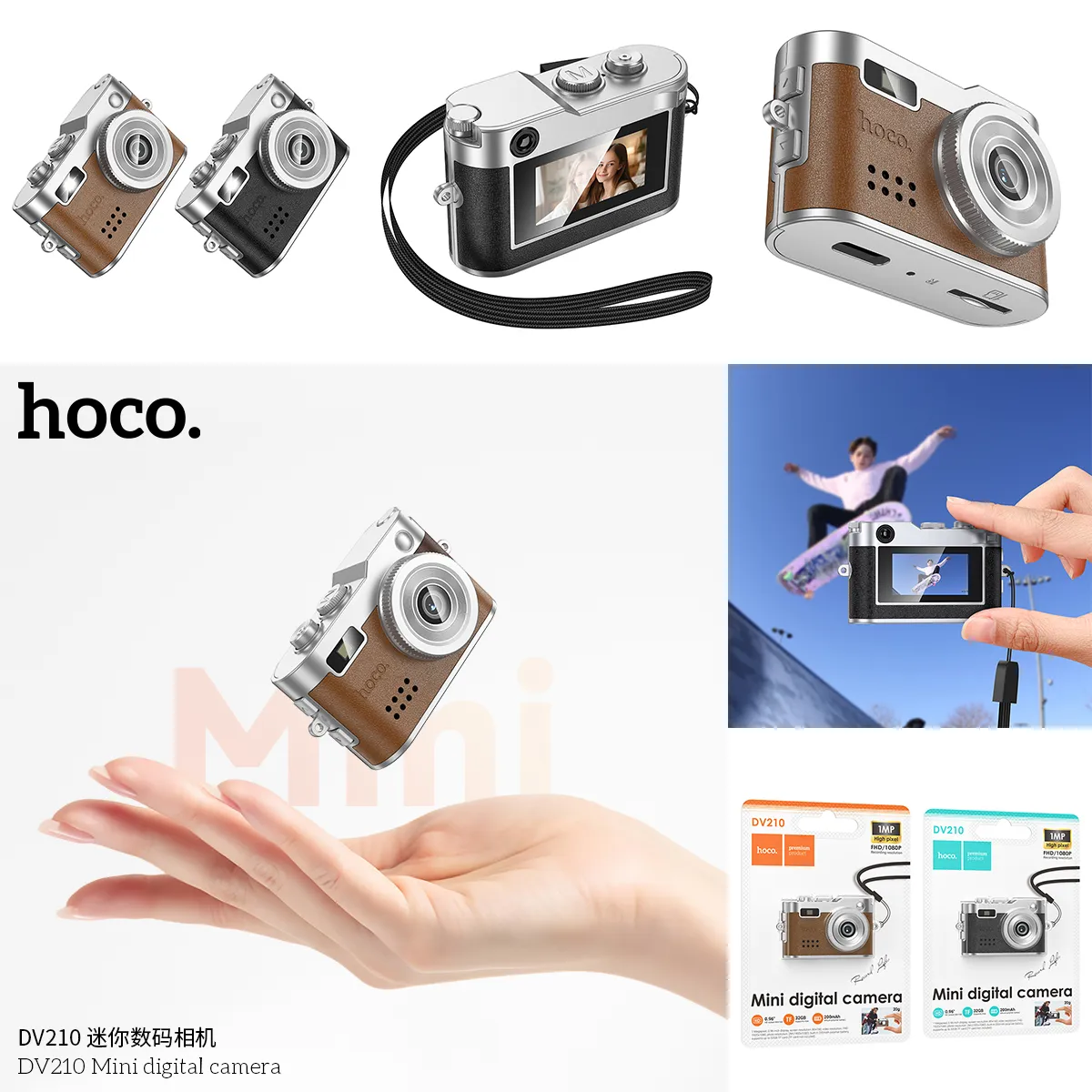Máy Ảnh Mini Hoco DV210 kiểu dáng tinh tế và bền bỉ